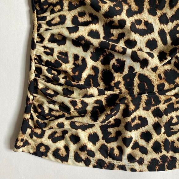 Y2K leopard print halter swim top - Picture 4 of 8